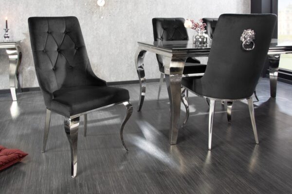 MODERN BAROCK fekete bársony szék MODERN BAROCK fekete bársony szék