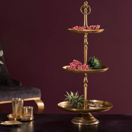 ORIENT arany alumínium kínálótál 65 cm ORIENT arany alumínium kínálótál 65 cm