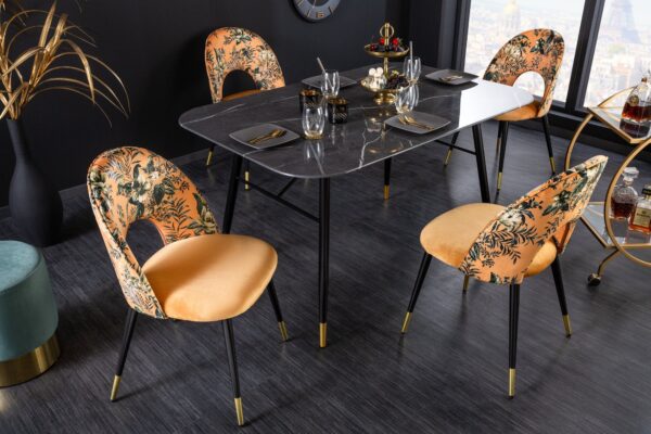 BOUTIQUE sárga bársony étkezőszék BOUTIQUE sárga bársony étkezőszék