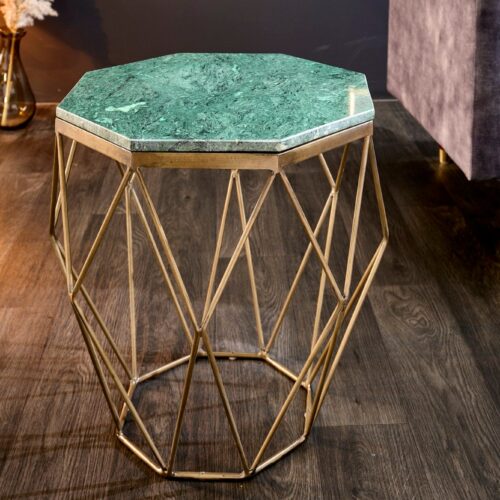 DIAMOND zöld és arany márvány dohányzóasztal DIAMOND zöld és arany márvány dohányzóasztal