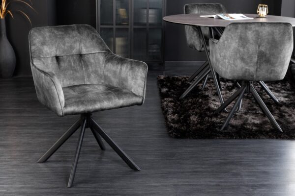LOFT szürke bársony étkezőszék LOFT szürke bársony étkezőszék