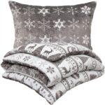 4Home Christmas time mikroflanel karácsonyi ágyneműhuzat szürke