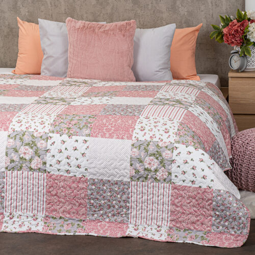 4Home Pink Rose Patchwork ágytakaró