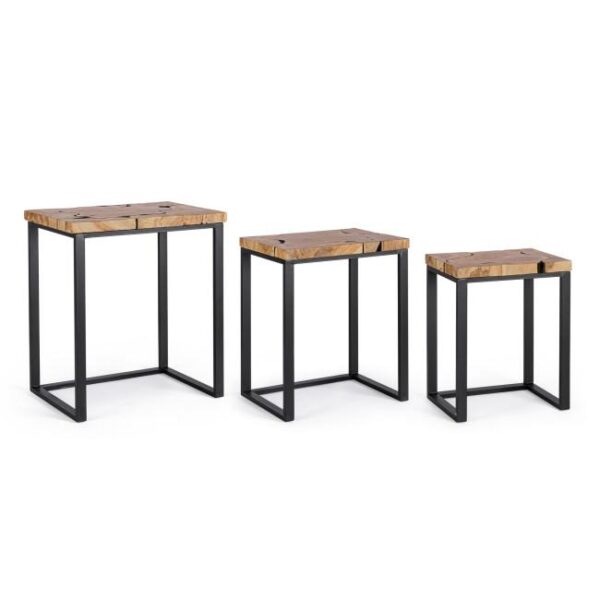 ELWOOD barna tikfa dohányzóasztal