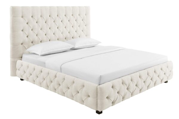 PARIS CHESTERFIELD bézs lenvászon ágy 180x200cm PARIS CHESTERFIELD bézs lenvászon ágy 180x200cm