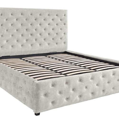 PARIS CHESTERFIELD bézs bársony ágy 160x200 cm PARIS CHESTERFIELD bézs bársony ágy 160x200 cm