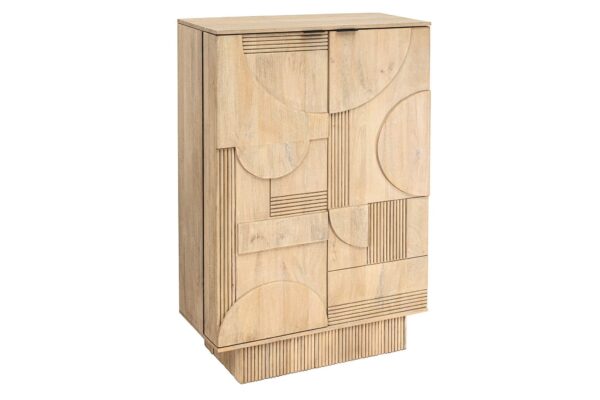 ART DECO fehérített mangófa bárszekrény ART DECO fehérített mangófa bárszekrény