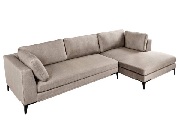 SIGNUM XL taupe bársony sarokkanapé