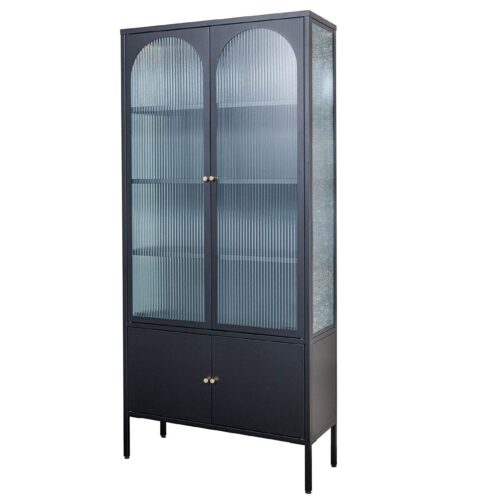 PARIS fekete üveg vitrin 180cm PARIS fekete üveg vitrin 180cm