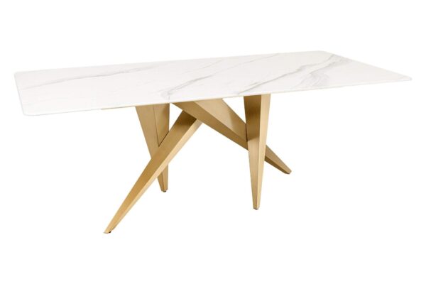 ART LIVING fehér kerámia étkezőasztal 200 cm