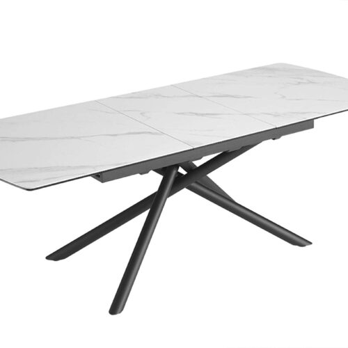 MIKADO fehér kerámia étkezőasztal 180-230 cm