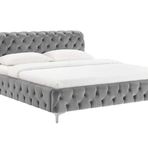 MODERN BAROCK szürke bársony ágy 180x200 cm MODERN BAROCK szürke bársony ágy 180x200 cm