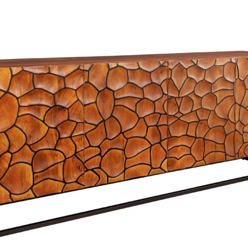 VULCANO barna mangófa mozaik komód 180cm VULCANO barna mangófa mozaik komód 180cm