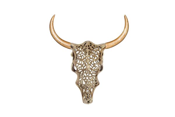 EXOTIC BULL arany fém fali dekoráció