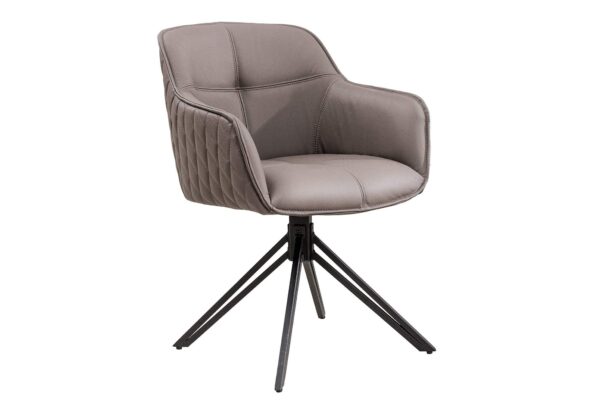 EUPHORIA taupe bőr forgószék