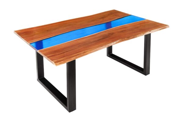 LIQUID kék akácfa étkezőasztal 160 cm