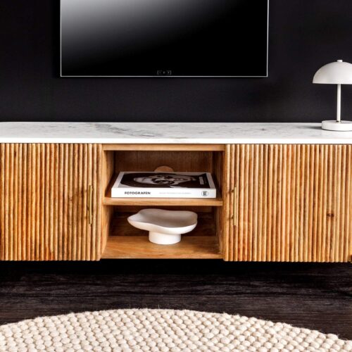 TRES CHIC fehér márvány tv szekrény TRES CHIC fehér márvány tv szekrény