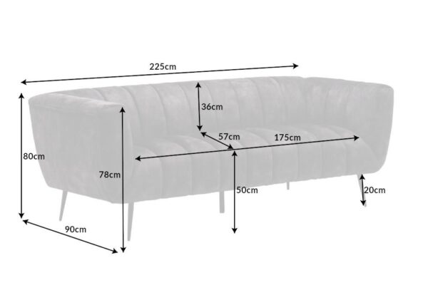 NOBLESSE szürke szövet kanapé 225cm NOBLESSE szürke szövet kanapé 225cm