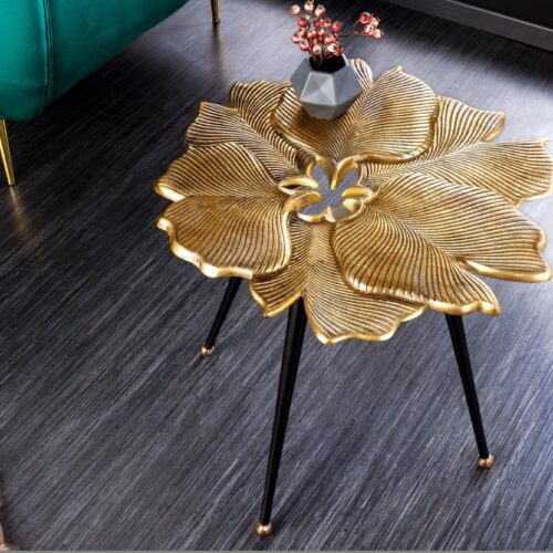 GINKGO LEAFS arany alumínium dohányzóasztal 55cm GINKGO LEAFS arany alumínium dohányzóasztal 55cm