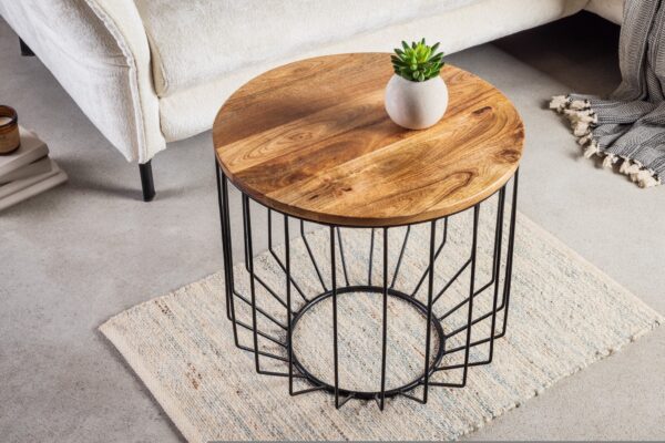 FACTORY LOFT barna mangófa dohányzóasztal 50cm FACTORY LOFT barna mangófa dohányzóasztal 50cm