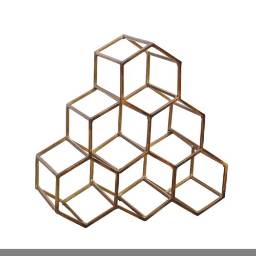 HONEYCOMB arany 6 palackos alumínium bortartó 35cm HONEYCOMB arany 6 palackos alumínium bortartó 35cm
