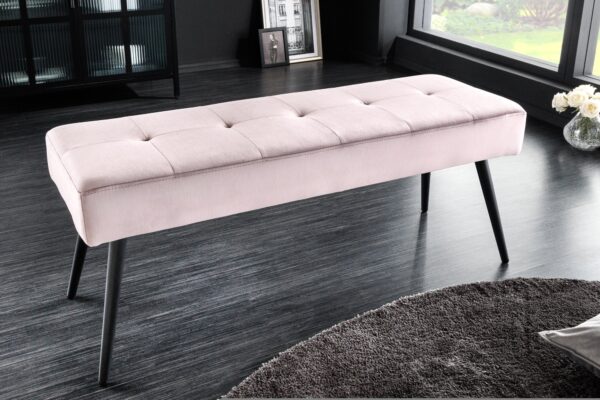 BOUTIQUE rózsaszín bársony ülőpad 100cm BOUTIQUE rózsaszín bársony ülőpad 100cm