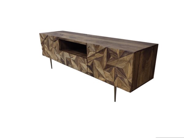STONE FINISH barna fa tv szekrény 160cm STONE FINISH barna fa tv szekrény 160cm