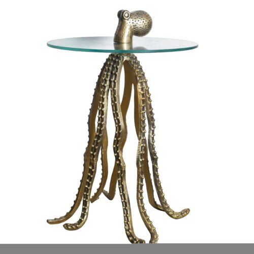 WILDLIFE OCTOPUS arany alumínium dohányzóasztal 65cm WILDLIFE OCTOPUS arany alumínium dohányzóasztal 65cm
