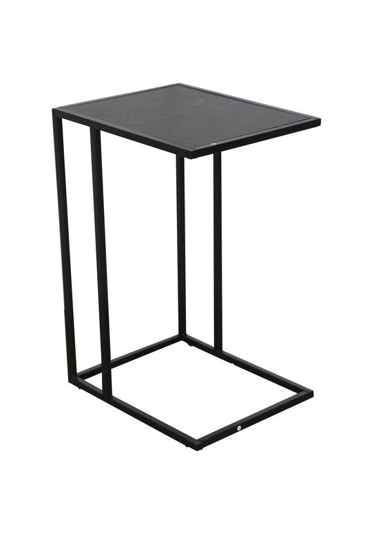SLIM LINE fekete márvány mintázatú dohányzóasztal 45cm SLIM LINE fekete márvány mintázatú dohányzóasztal 45cm
