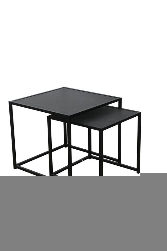 SLIM LINE 2 részes fekete márvány dohányzóasztal 50cm SLIM LINE 2 részes fekete márvány dohányzóasztal 50cm
