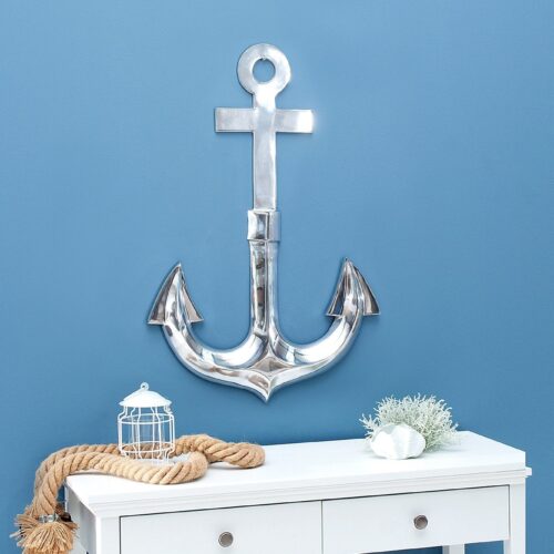 ANCHOR ezüst fali dekoráció 70cm ANCHOR ezüst fali dekoráció 70cm
