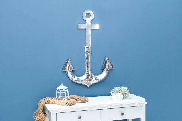 ANCHOR ezüst fali dekoráció 70cm ANCHOR ezüst fali dekoráció 70cm