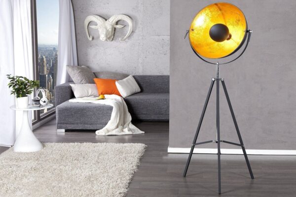 BIG STUDIO fekete és arany állólámpa 160cm BIG STUDIO fekete és arany állólámpa 160cm