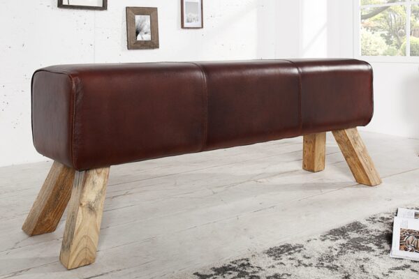BOCK barna bőr ülőpad 120x30x50 BOCK barna bőr ülőpad 120x30x50