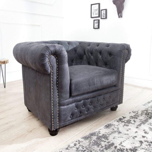 CHESTERFIELD antik szürke szék CHESTERFIELD antik szürke szék