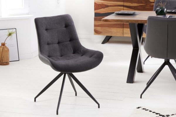 DIVANI sötétszürke 100% polyester szék 57x61x86 DIVANI sötétszürke 100% polyester szék 57x61x86