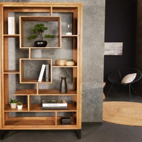 CUBUS barna akácfa polc 190cm CUBUS barna akácfa polc 190cm