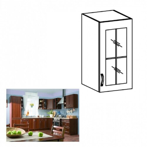 SICILIA B barna mdf felső konyhaszekrény jobbos 40cm SICILIA B barna mdf felső konyhaszekrény jobbos 40cm