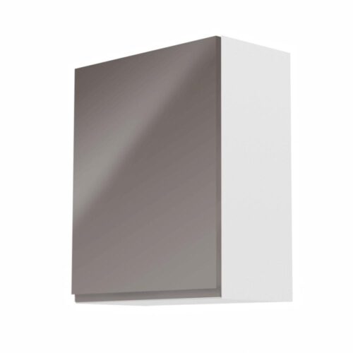 AURORA szürke mdf egyajtós felső konyhaszekrény balos 60cm