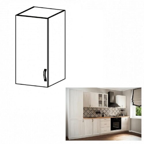 SICILIA fehér mdf felső konyhaszekrény balos 40cm SICILIA fehér mdf felső konyhaszekrény balos 40cm