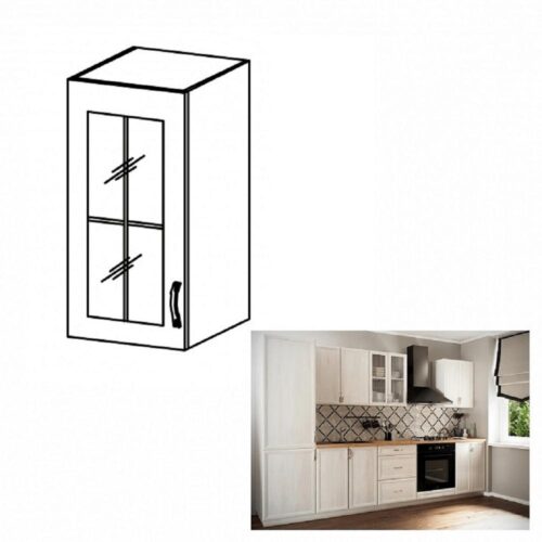 SICILIA B fehér mdf felső konyhaszekrény balos 40cm SICILIA B fehér mdf felső konyhaszekrény balos 40cm