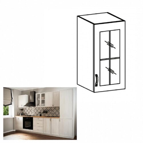 SICILIA B fehér mdf felső konyhaszekrény jobbos 40cm SICILIA B fehér mdf felső konyhaszekrény jobbos 40cm