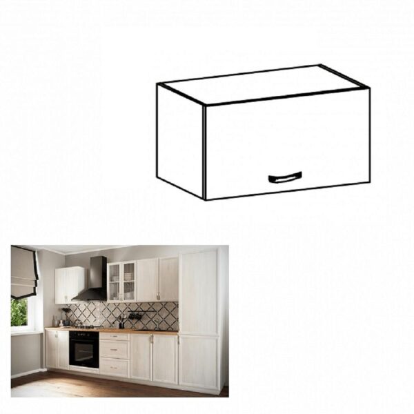 SICILIA fehér mdf felső konyhaszekrény 50cm