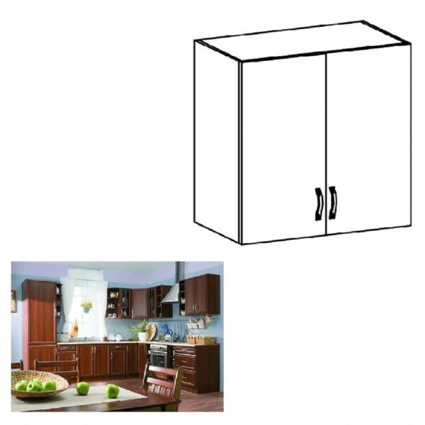 SICILIA barna mdf felső konyhaszekrény 80cm