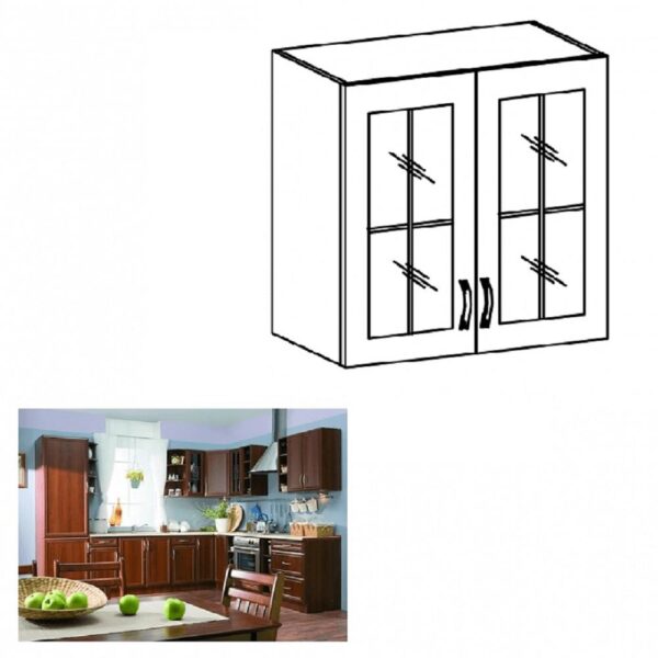 SICILIA B barna mdf felső konyhaszekrény 80cm