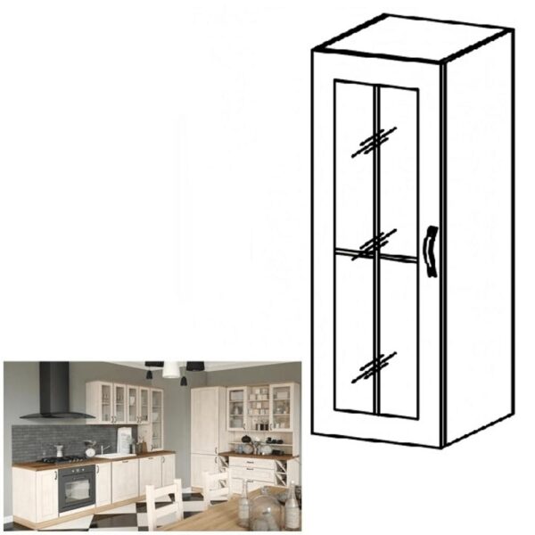 ROYAL fehér mdf felső konyhaszekrény 40cm