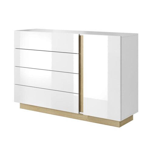 CITY III fehér és barna mdf komód CITY III fehér és barna mdf komód