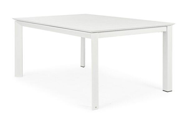 KONNOR fehér 8 személyes kerti étkezőasztal 110-160cm