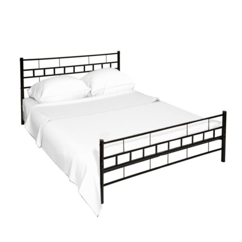 TAJGI fekete fém ágy 90x200cm