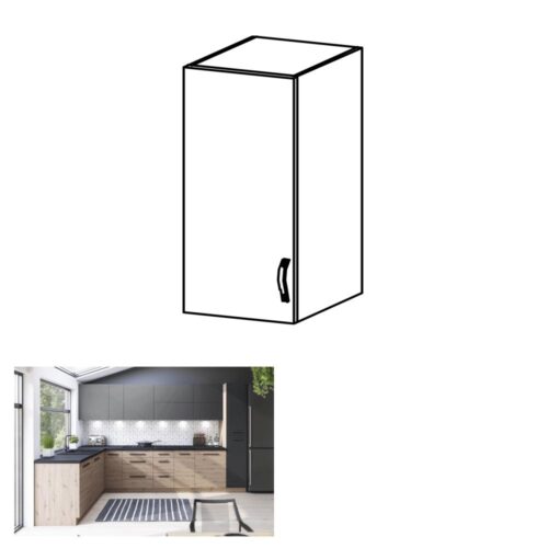 LANGEN barna mdf felső konyhaszekrény balos 40cm